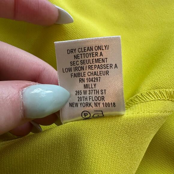 Milly lime green sleeveless high-low tank top size P - Picture 8 of 11